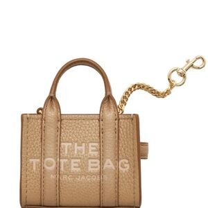 NWT Marc Jacobs The Nano Tote Bag Charm In Camel Brown